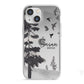 Personalised Monochrome Forest iPhone 13 Mini TPU Impact Case with White Edges