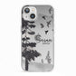 Personalised Monochrome Forest iPhone 13 TPU Impact Case with White Edges