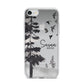 Personalised Monochrome Forest iPhone 7 Bumper Case on Silver iPhone