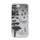 Personalised Monochrome Forest iPhone 7 Plus Bumper Case on Silver iPhone