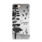 Personalised Monochrome Forest iPhone 8 Plus 3D Snap Case on Gold Phone