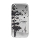 Personalised Monochrome Forest iPhone X Bumper Case on Silver iPhone Alternative Image 1