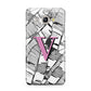 Personalised Monochrome Monstera Pink Initial Samsung Galaxy J5 2016 Case