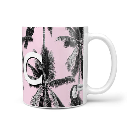 Personalised Monochrome Pink Toucan 10oz Mug