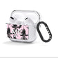 Personalised Monochrome Pink Toucan AirPods Clear Case 3rd Gen Side Image