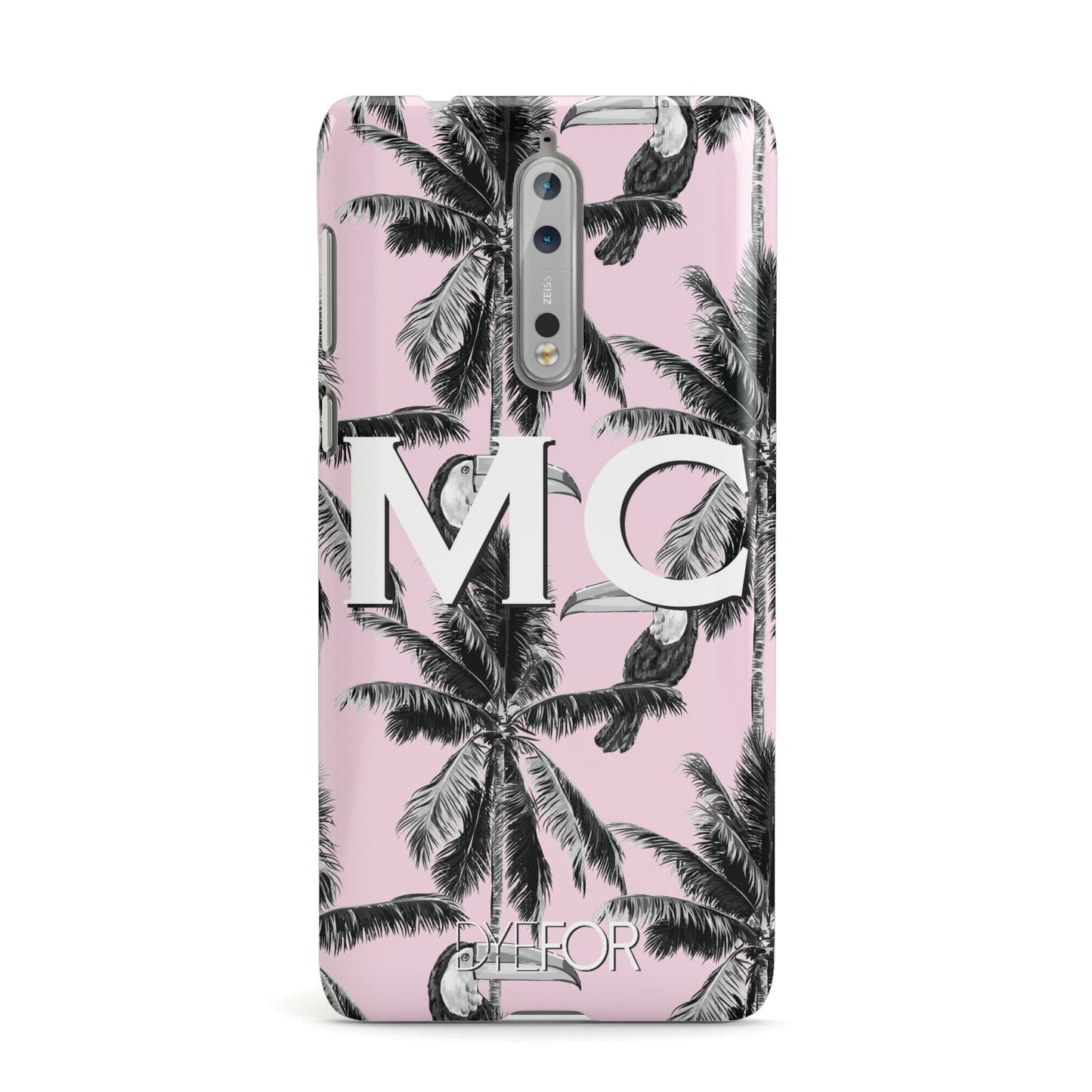 Personalised Monochrome Pink Toucan Nokia Case