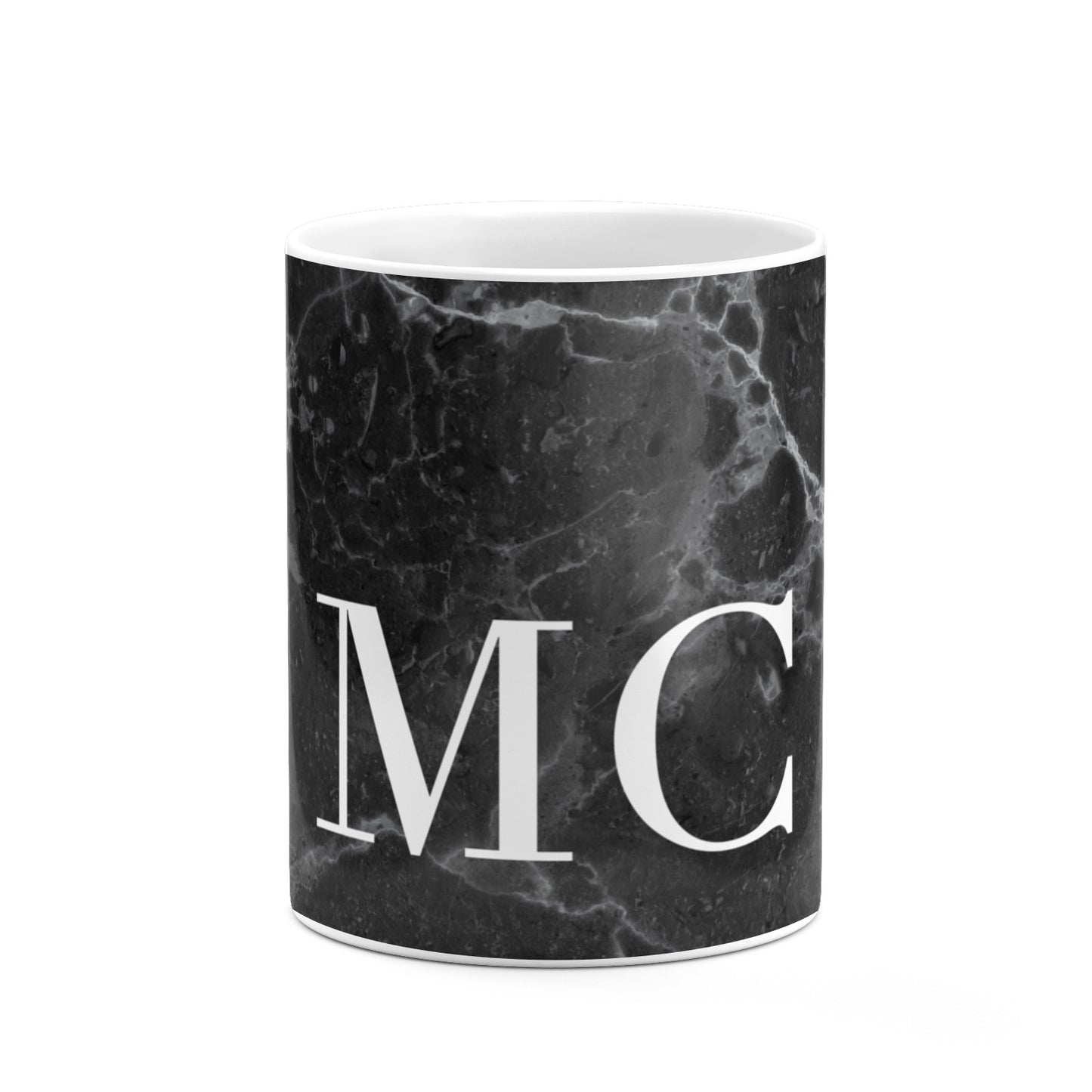 Personalised Monogram Black Marble 10oz Mug Alternative Image 7