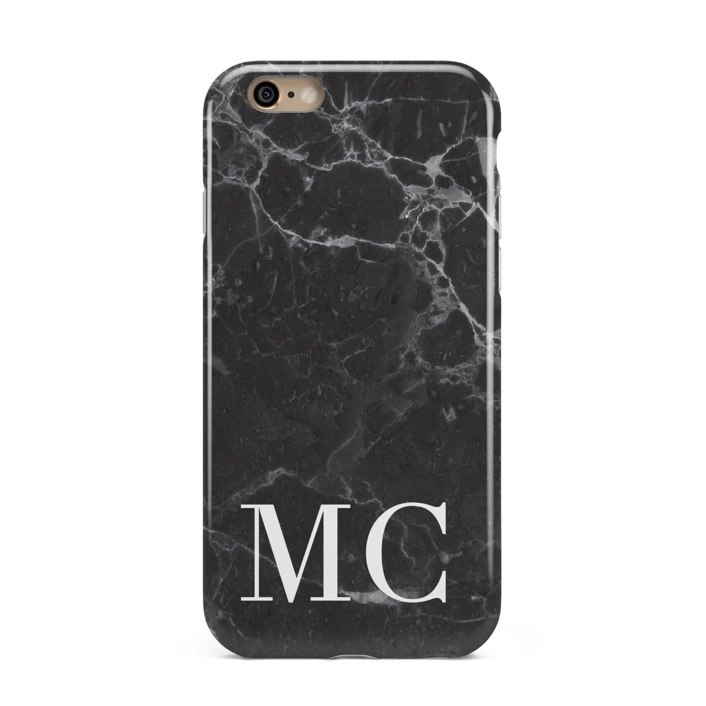 Personalised Monogram Black Marble Apple iPhone 6 3D Tough Case