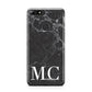 Personalised Monogram Black Marble Huawei Y7 2018