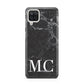 Personalised Monogram Black Marble Samsung A12 Case