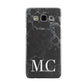 Personalised Monogram Black Marble Samsung Galaxy A3 Case