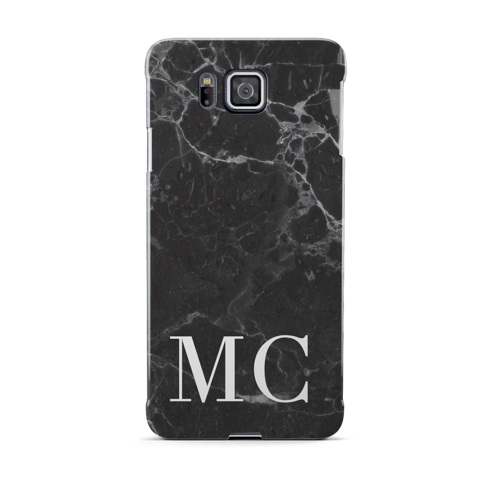 Personalised Monogram Black Marble Samsung Galaxy Alpha Case