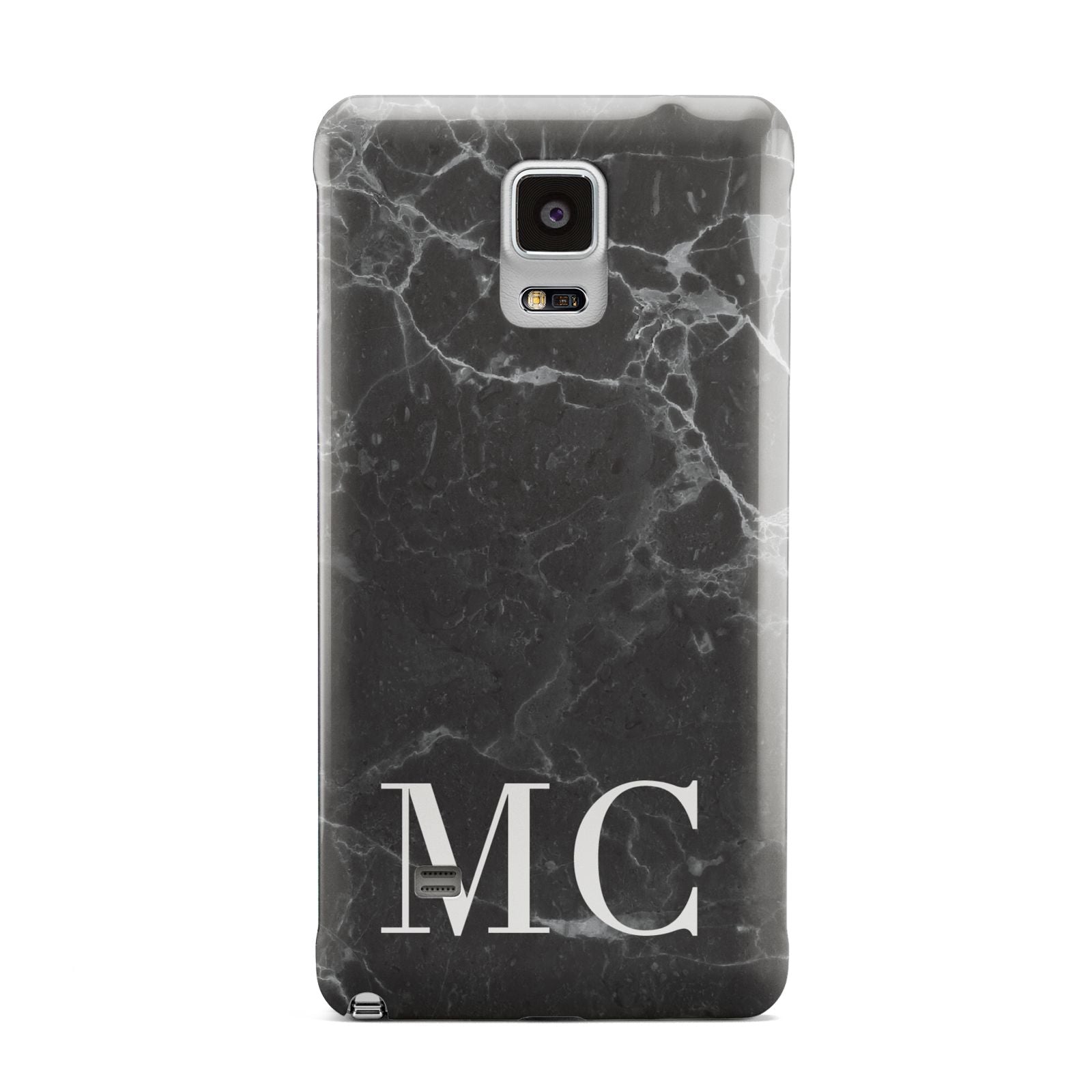 Personalised Monogram Black Marble Samsung Galaxy Note 4 Case