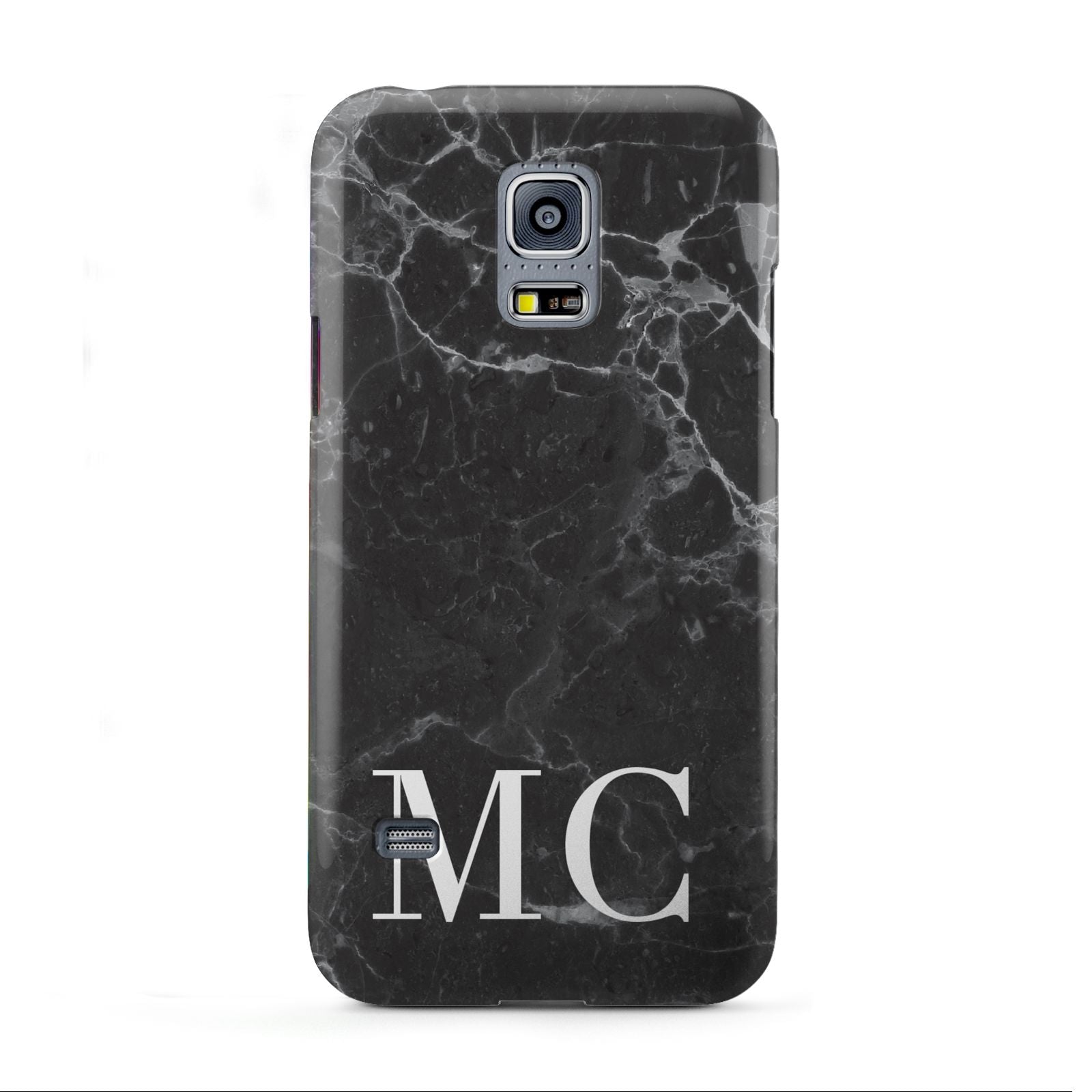 Personalised Monogram Black Marble Samsung Galaxy S5 Mini Case