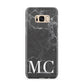 Personalised Monogram Black Marble Samsung Galaxy S8 Plus Case