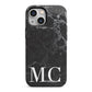 Personalised Monogram Black Marble iPhone 13 Mini Full Wrap 3D Tough Case