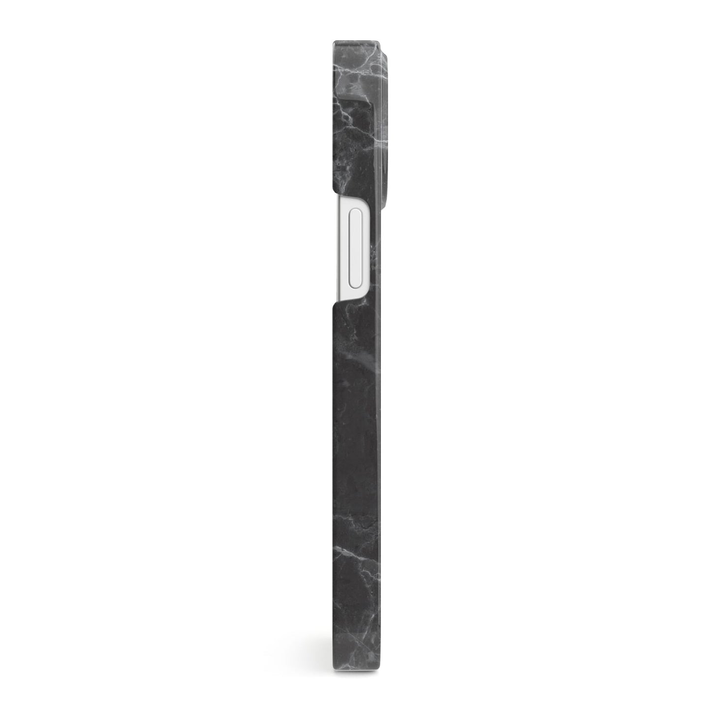 Personalised Monogram Black Marble iPhone 13 Mini Side Image 3D Snap Case