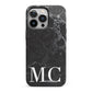 Personalised Monogram Black Marble iPhone 13 Pro Full Wrap 3D Tough Case
