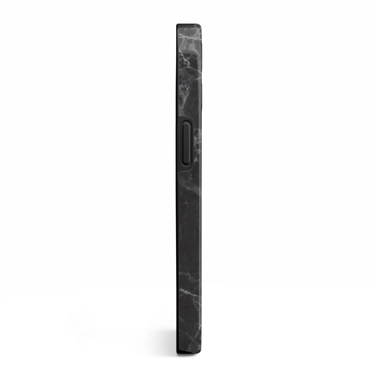 Personalised Monogram Black Marble iPhone 13 Pro Side Image 3D Tough Case