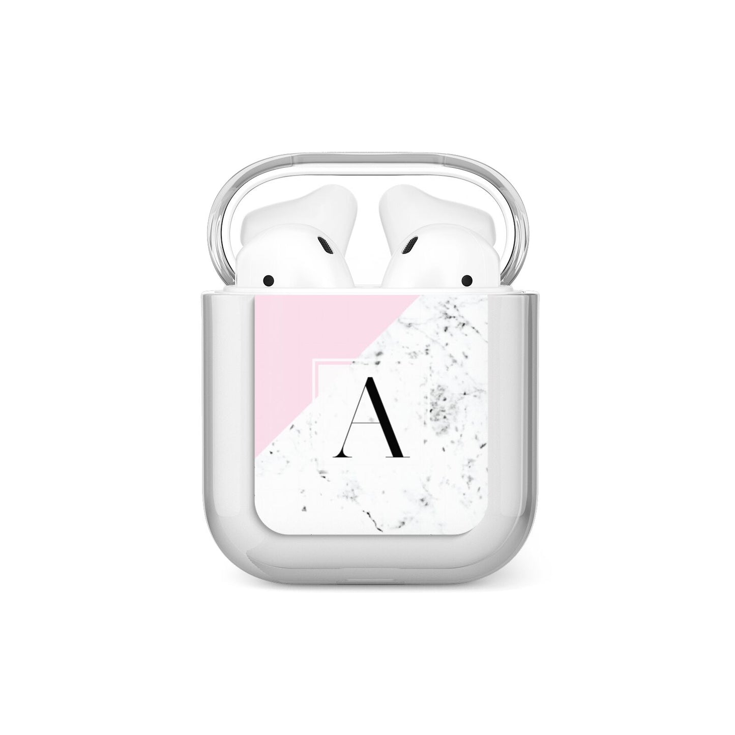Personalised Monogram Initial Letter Marble AirPods Case