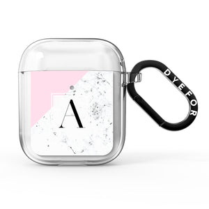 Personalised Monogram Initial Letter Marble AirPods Case