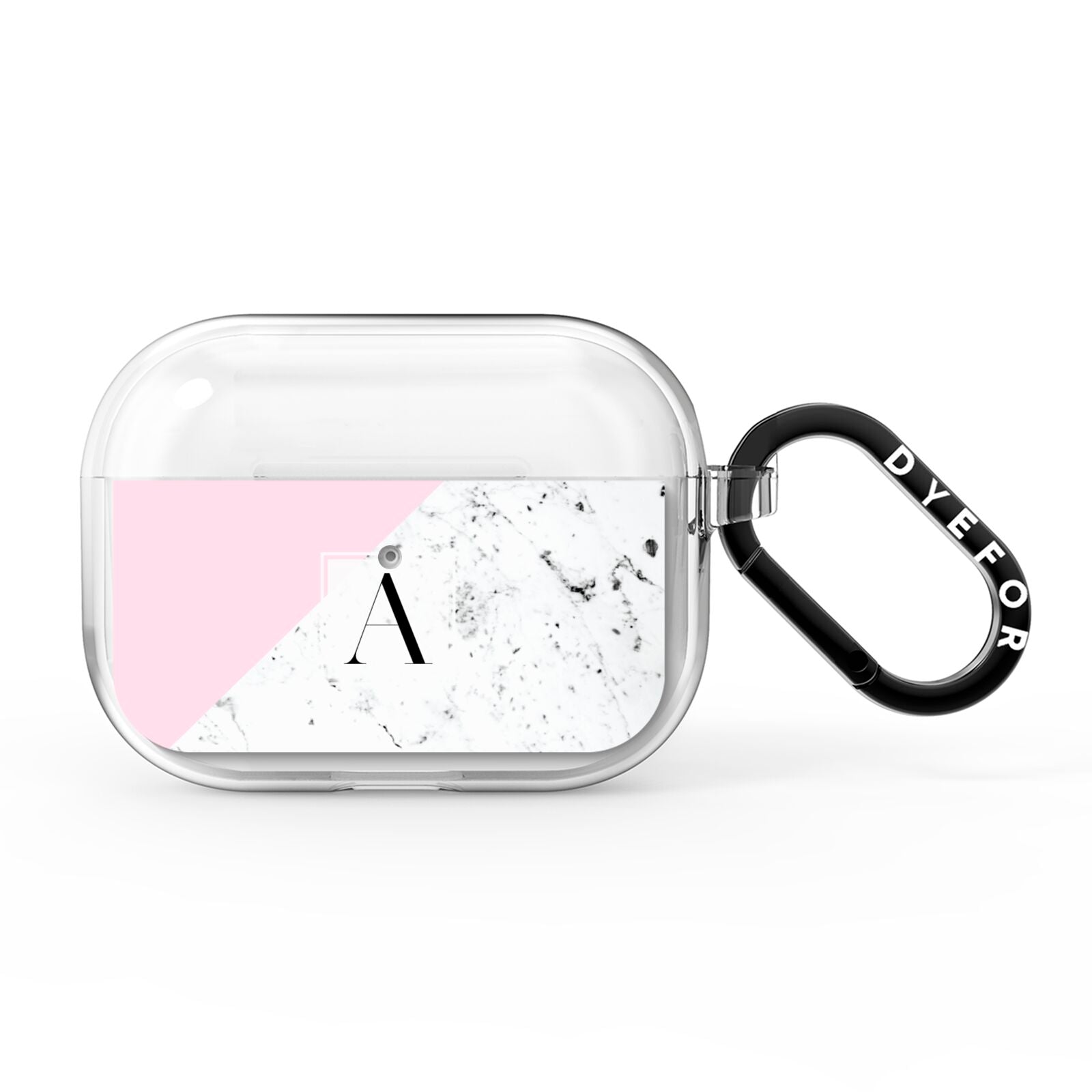 Personalised Monogram Initial Letter Marble AirPods Pro Clear Case