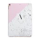 Personalised Monogram Initial Letter Marble Apple iPad Rose Gold Case