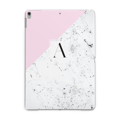 Personalised Monogram Initial Letter Marble Apple iPad Silver Case