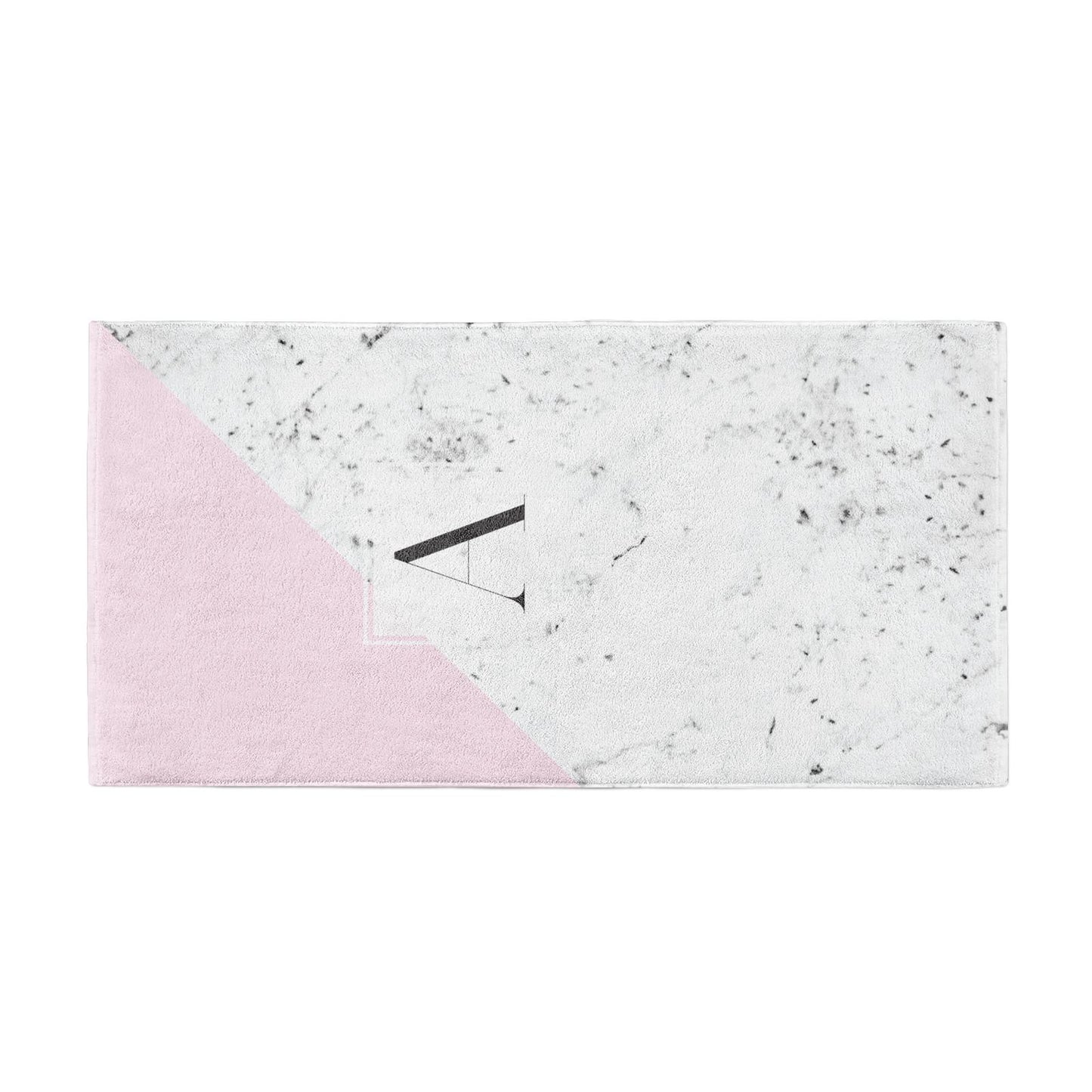 Personalised Monogram Initial Letter Marble Beach Towel Alternative Image