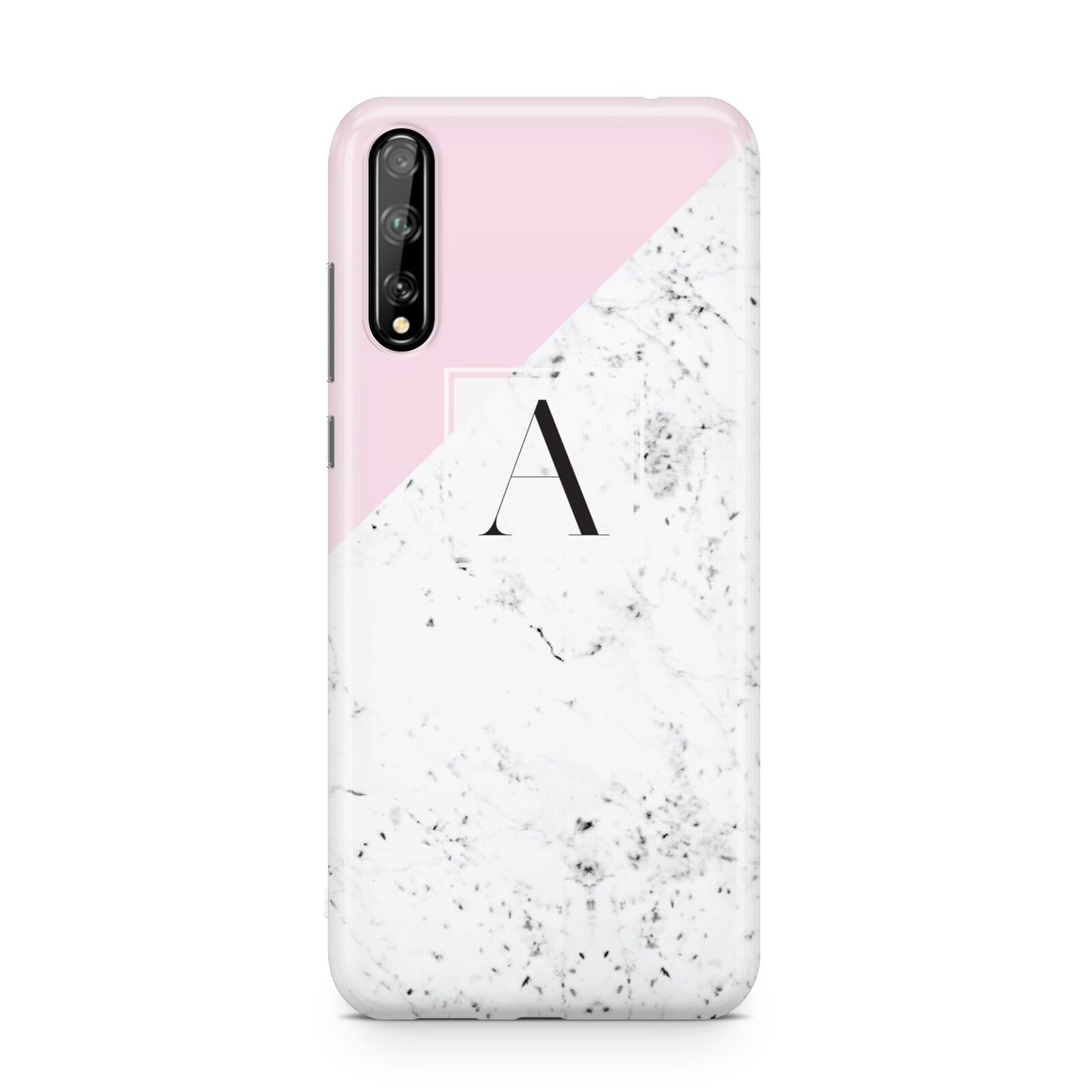 Personalised Monogram Initial Letter Marble Huawei Enjoy 10s Phone Case