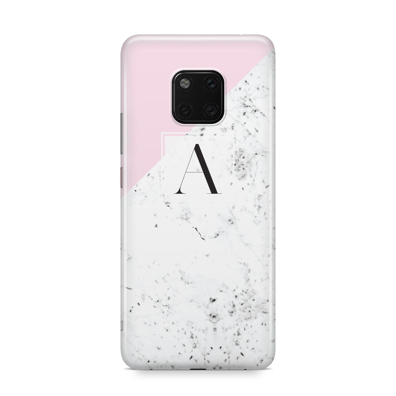 Personalised Monogram Initial Letter Marble Huawei Mate 20 Pro Phone Case