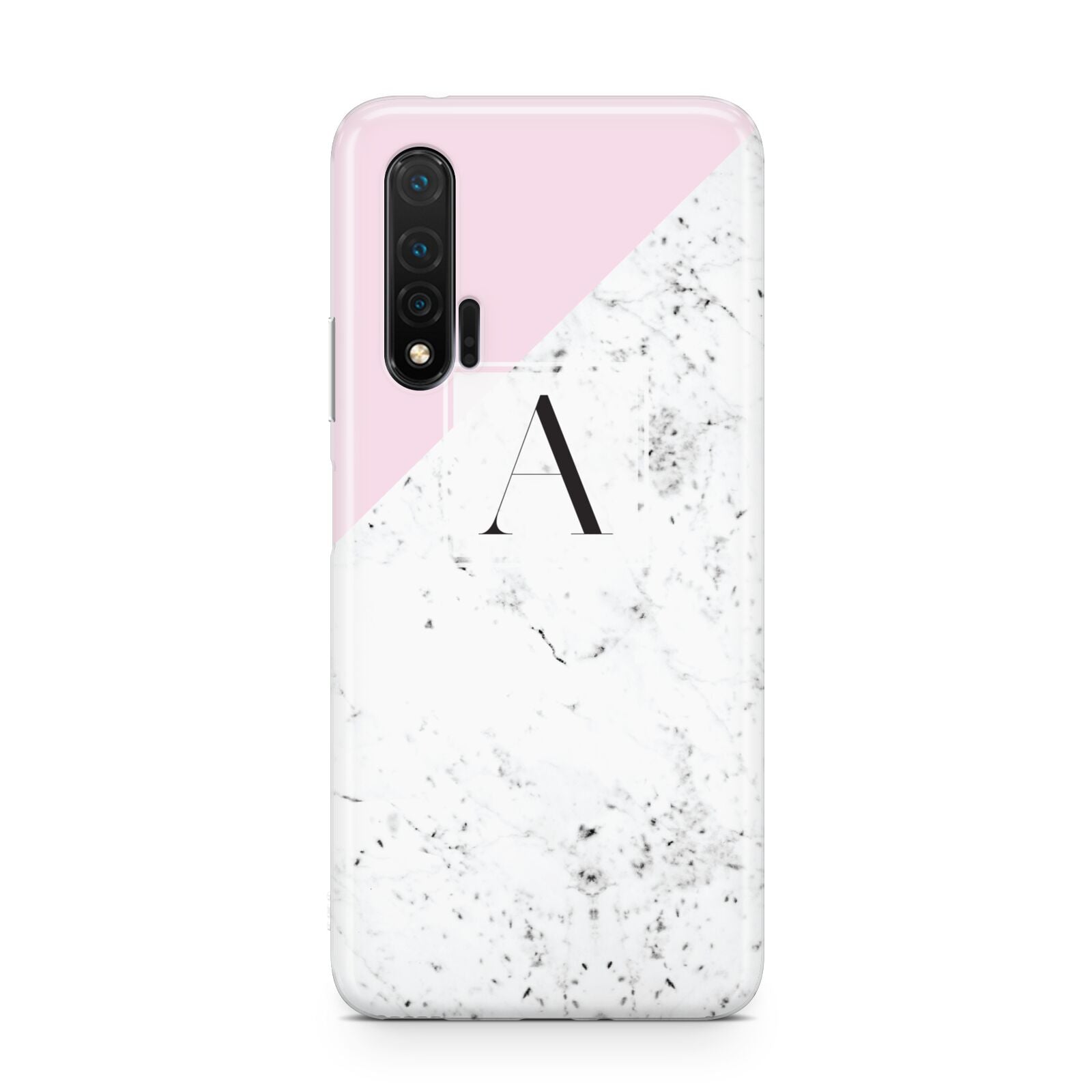 Personalised Monogram Initial Letter Marble Huawei Nova 6 Phone Case