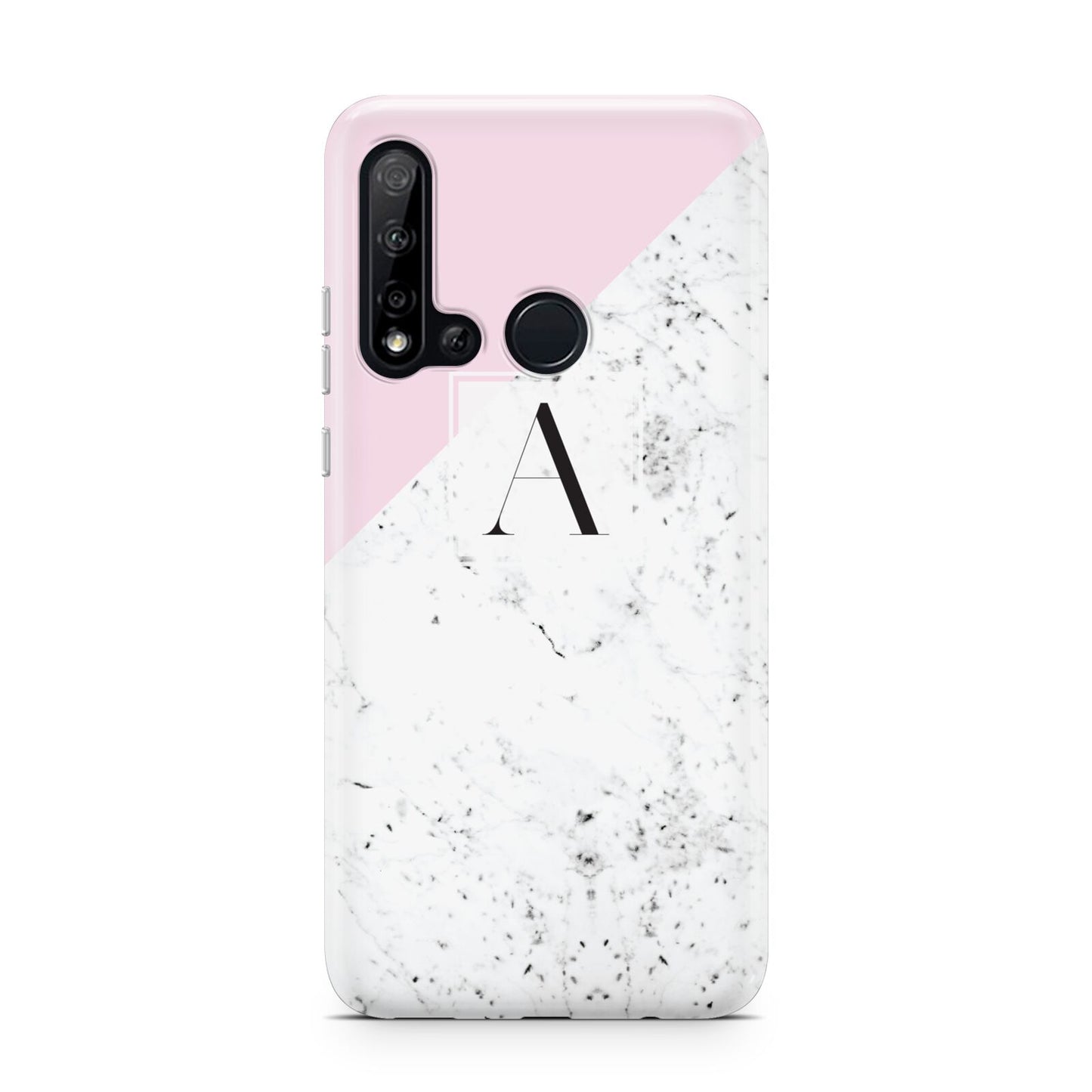 Personalised Monogram Initial Letter Marble Huawei P20 Lite 5G Phone Case