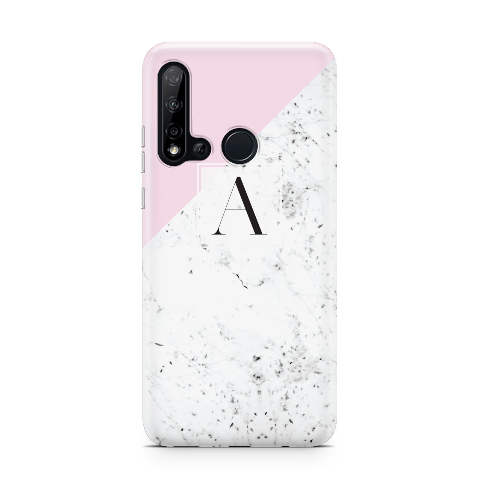 Personalised Monogram Initial Letter Marble Huawei P20 Lite 5G Phone Case