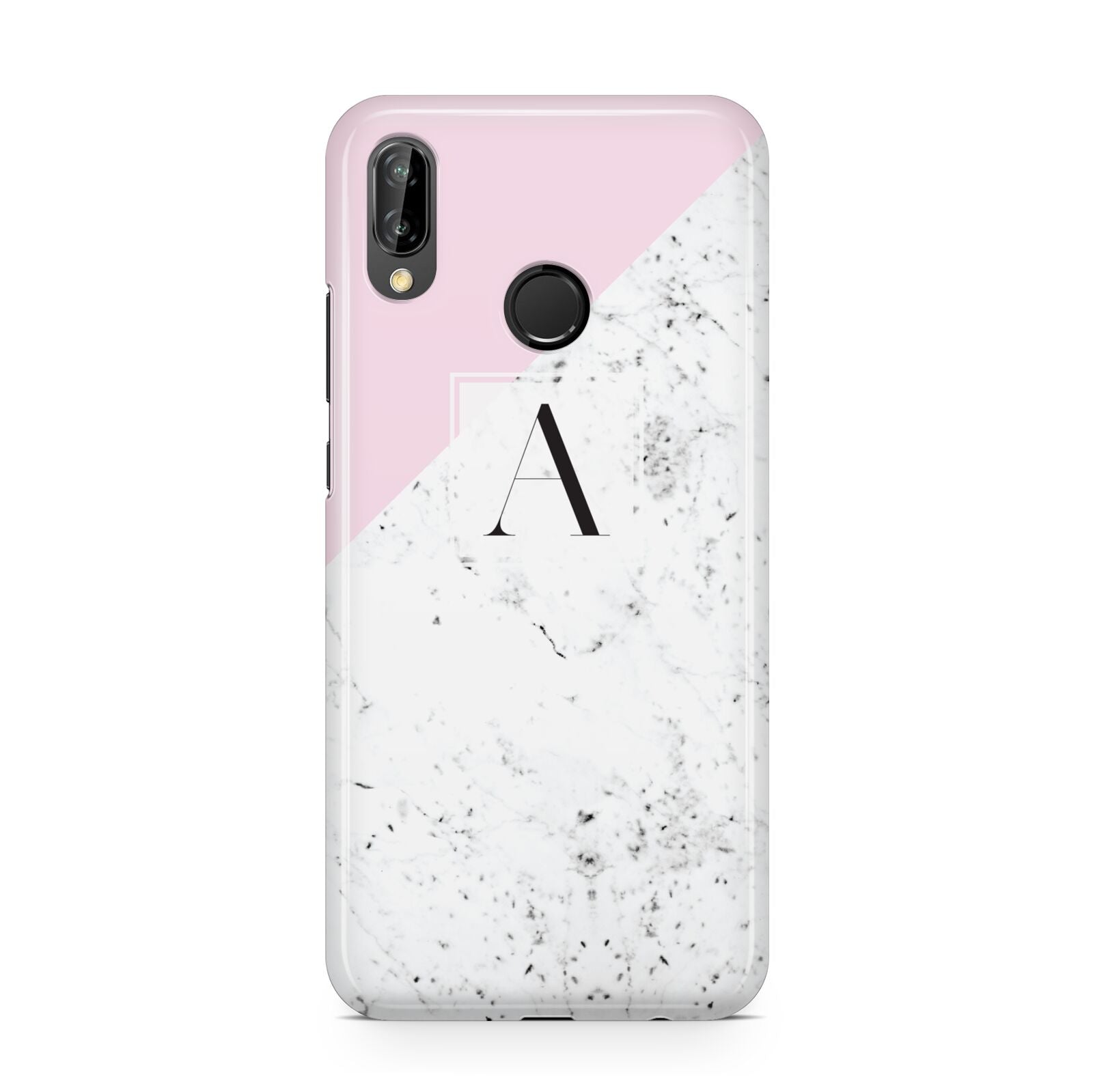 Personalised Monogram Initial Letter Marble Huawei P20 Lite Phone Case