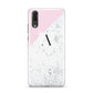 Personalised Monogram Initial Letter Marble Huawei P20 Phone Case