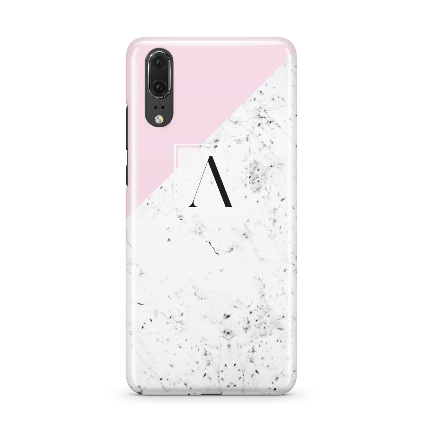 Personalised Monogram Initial Letter Marble Huawei P20 Phone Case