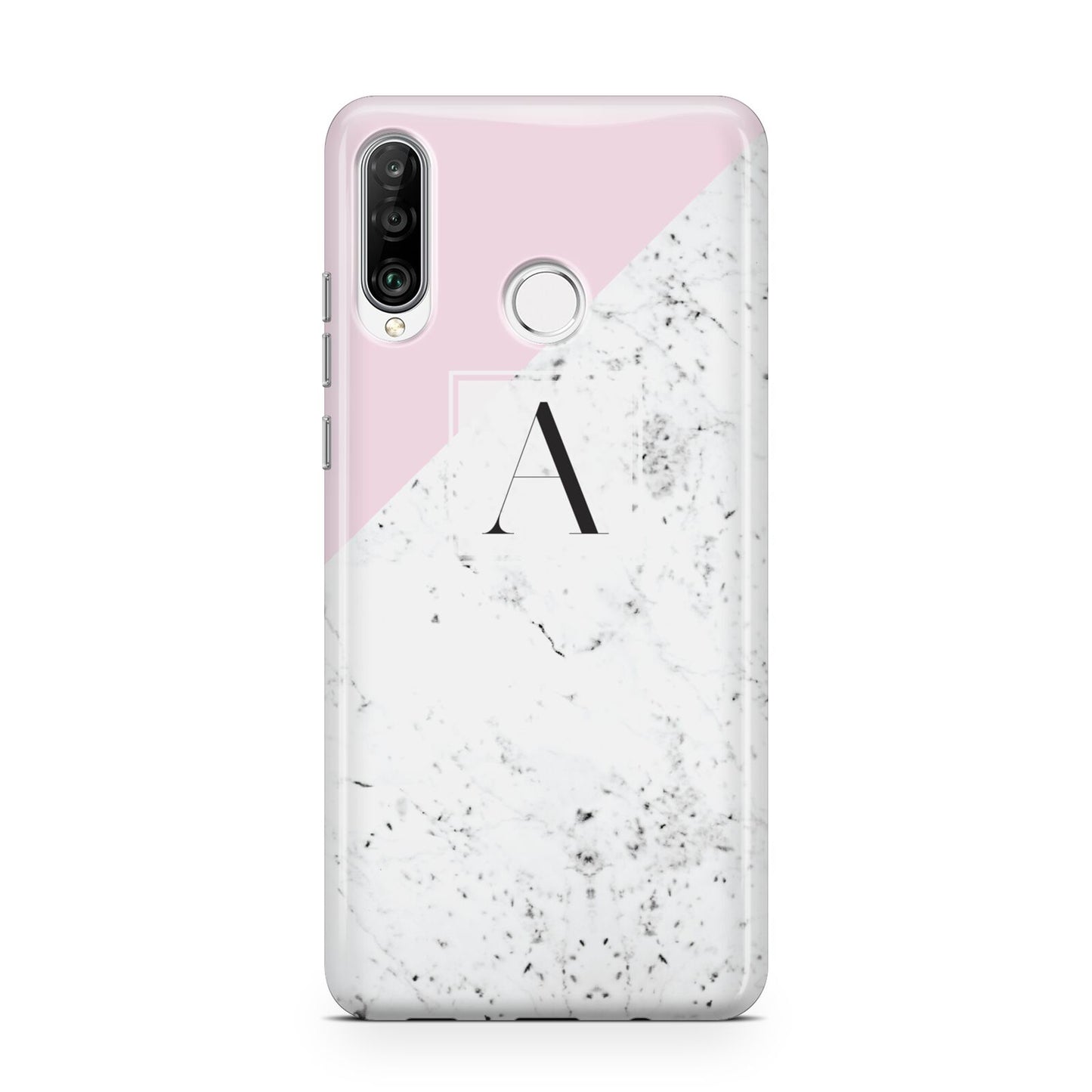 Personalised Monogram Initial Letter Marble Huawei P30 Lite Phone Case