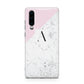 Personalised Monogram Initial Letter Marble Huawei P30 Phone Case