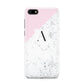 Personalised Monogram Initial Letter Marble Huawei Y5 Prime 2018 Phone Case