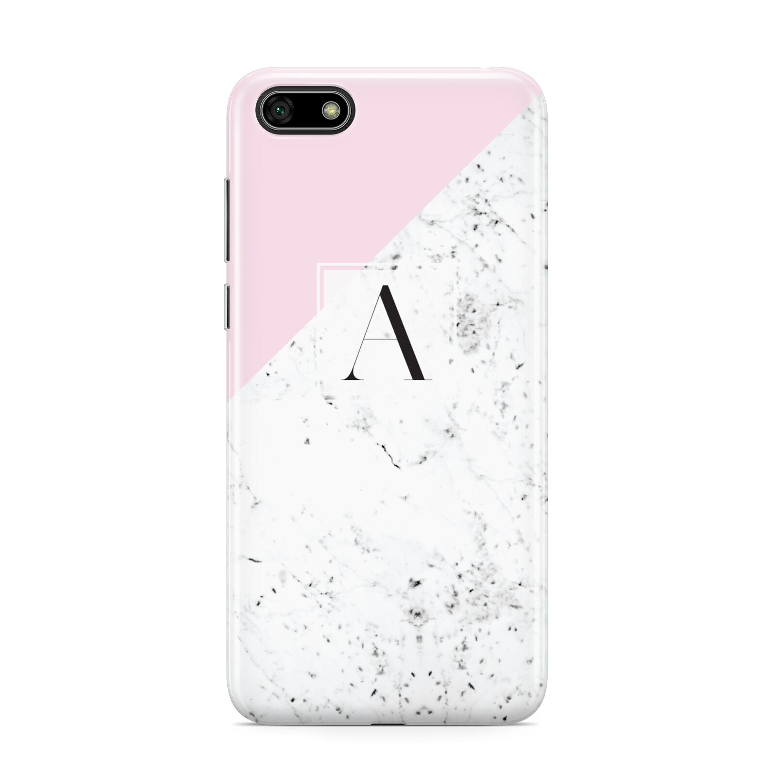 Personalised Monogram Initial Letter Marble Huawei Y5 Prime 2018 Phone Case