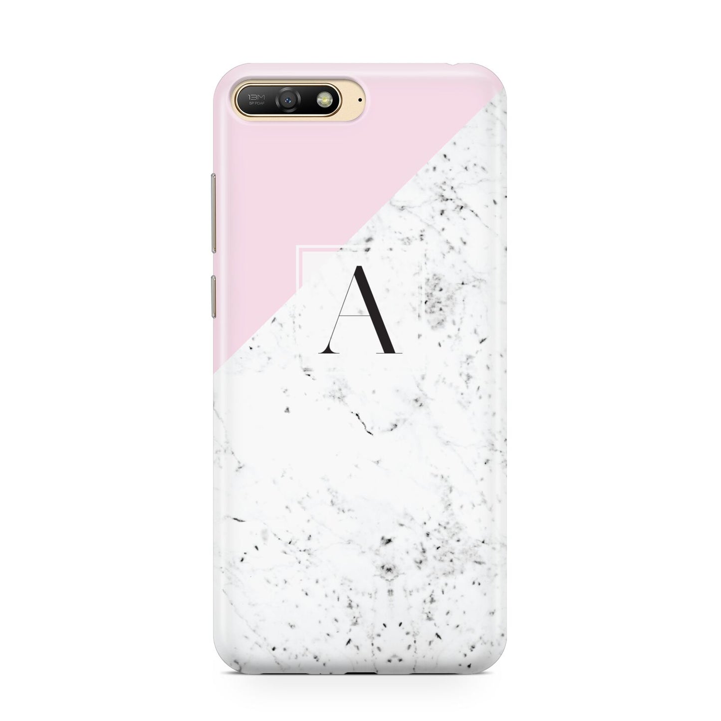 Personalised Monogram Initial Letter Marble Huawei Y6 2018