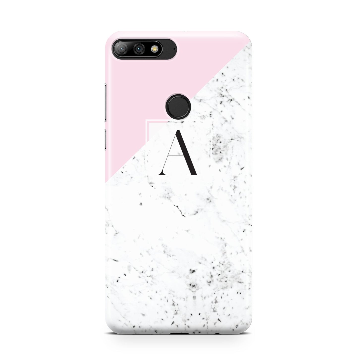Personalised Monogram Initial Letter Marble Huawei Y7 2018