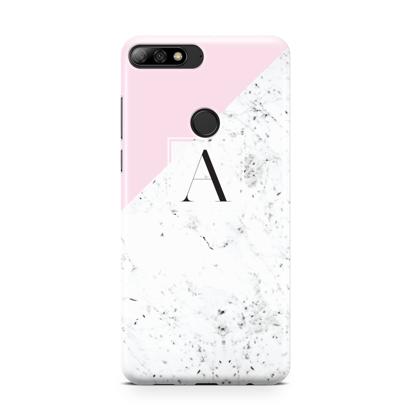 Personalised Monogram Initial Letter Marble Huawei Y7 2018