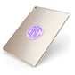 Personalised Monogram Initials Custom Clear Apple iPad Case on Gold iPad Side View
