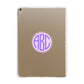 Personalised Monogram Initials Custom Clear Apple iPad Gold Case