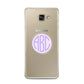 Personalised Monogram Initials Custom Clear Samsung Galaxy A3 2016 Case on gold phone
