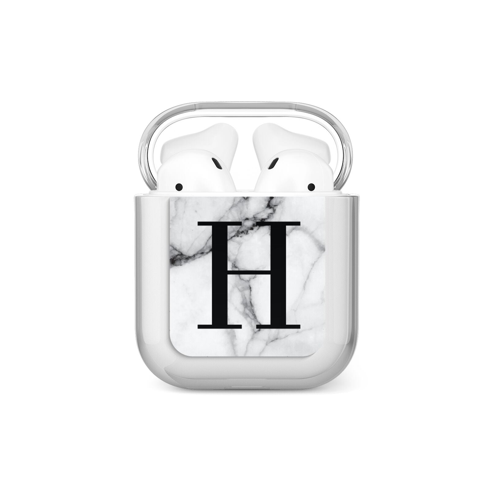 Personalised Monogram Marble Initial AirPods Case