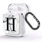 Personalised Monogram Marble Initial AirPods Glitter Case Side Image