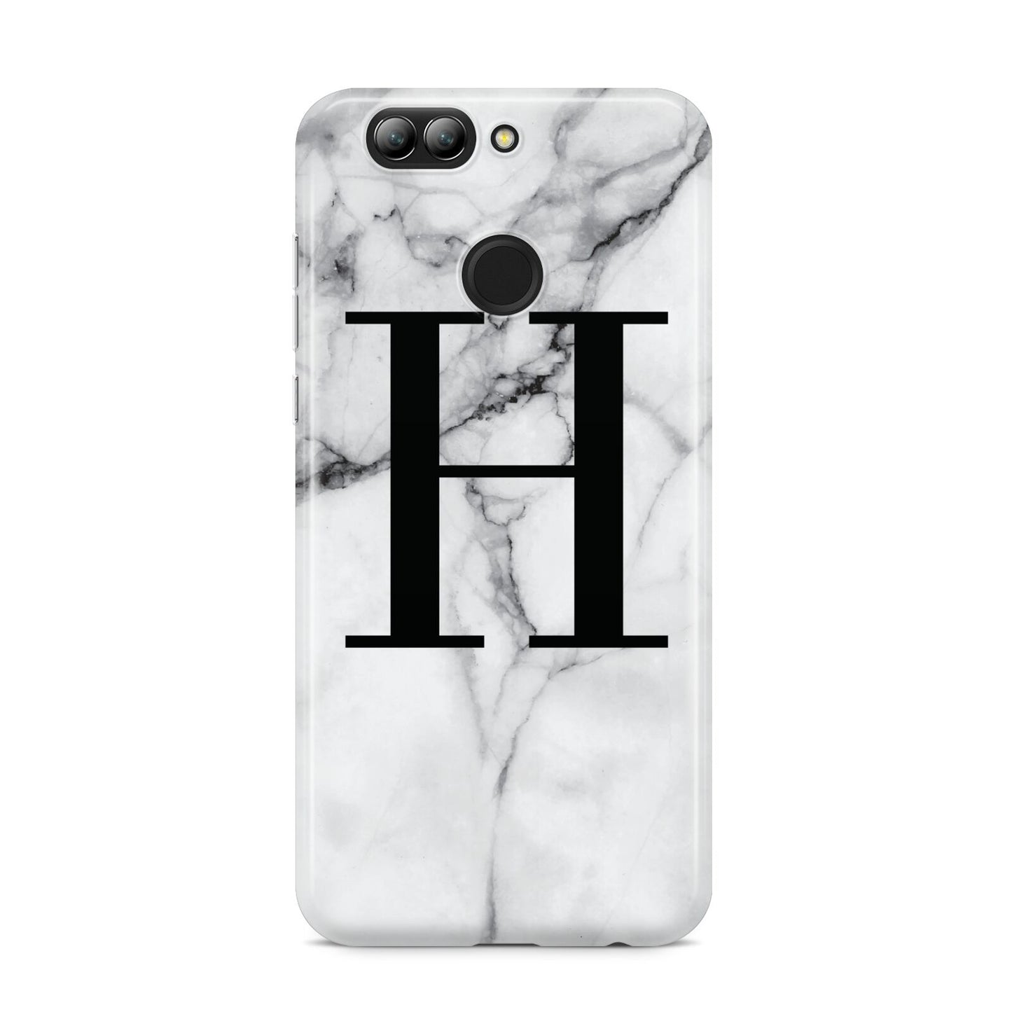 Personalised Monogram Marble Initial Huawei Nova 2s Phone Case